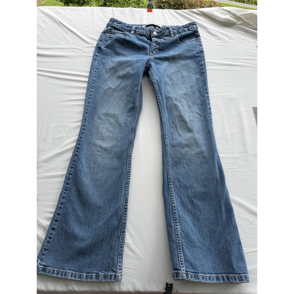Route 66 Womens Low Rise Flare Jeans Medium Wash Denim Y2K Size 8S